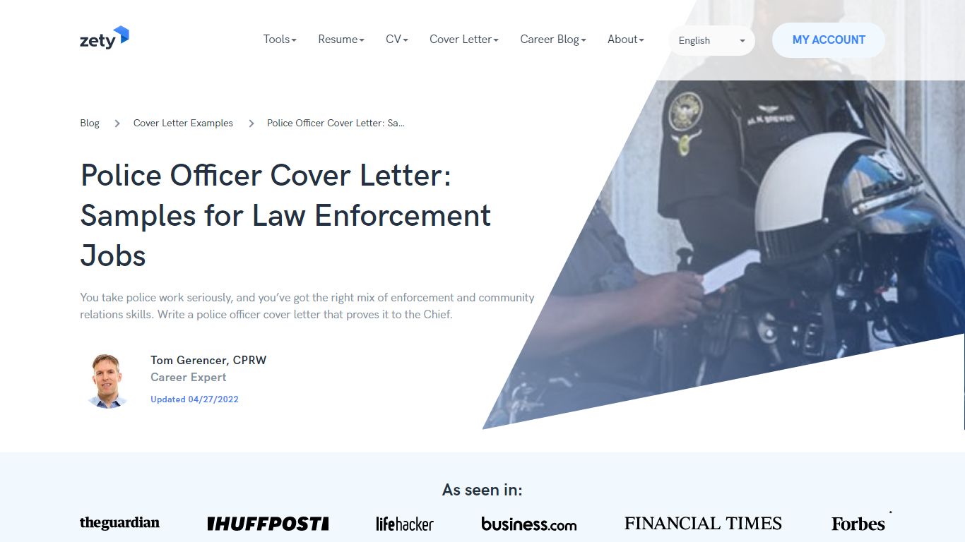 Police Officer Cover Letter: Samples for Law Enforcement Jobs - zety