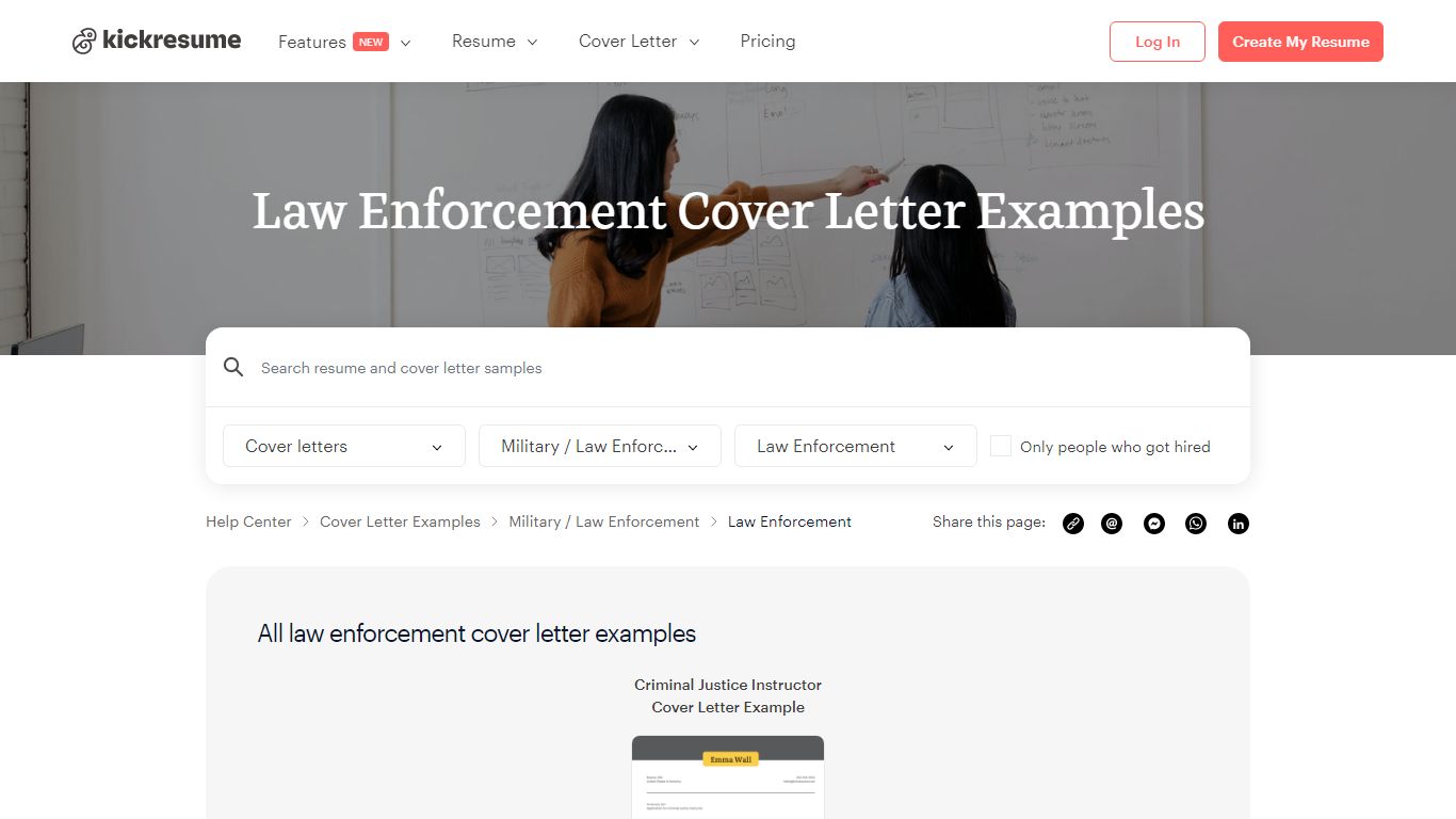 Law Enforcement / Military / Law Enforcement Cover Letter Examples ...